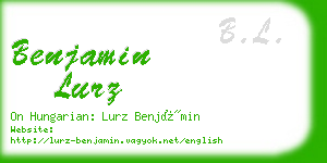 benjamin lurz business card